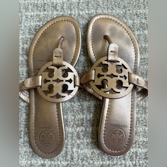 Tory Burch Shoes - Tory Burch Rose Gold Miller Sandals